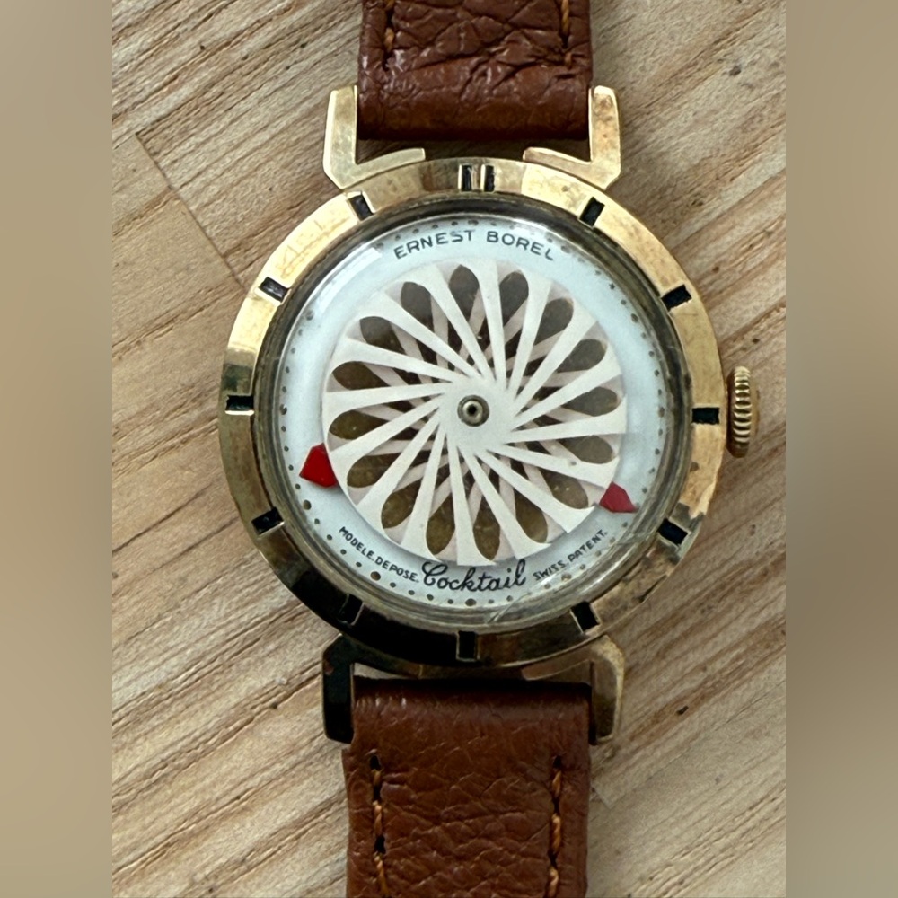 Ernest Borel Kaleidoscope Stunning Mechanical Watch Rare White Dial New Strap - Picture 5 of 17